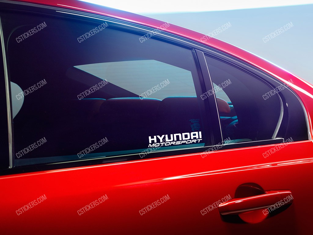 Hyundai Motorsport Stickers for Side Windows 