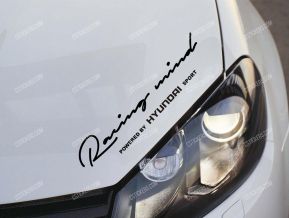 Hyundai Racing Mind Sticker for Bonnet