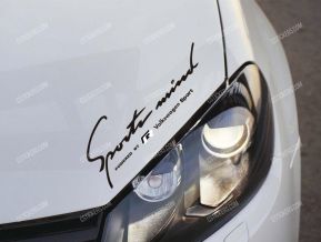 Volkswagen R-line Sports Mind Sticker for Bonnet