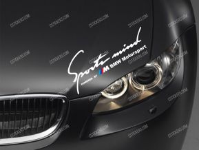 BMW M sports mind sticker for bonnet