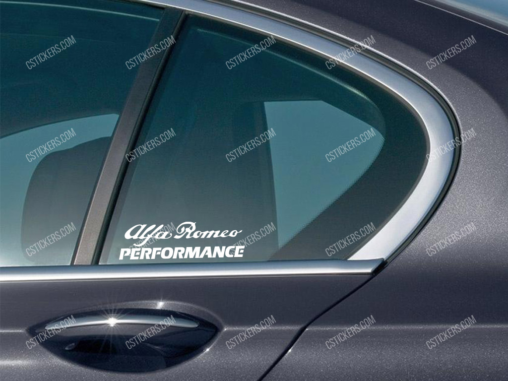 Alfa Romeo Performance Stickers for Side Window