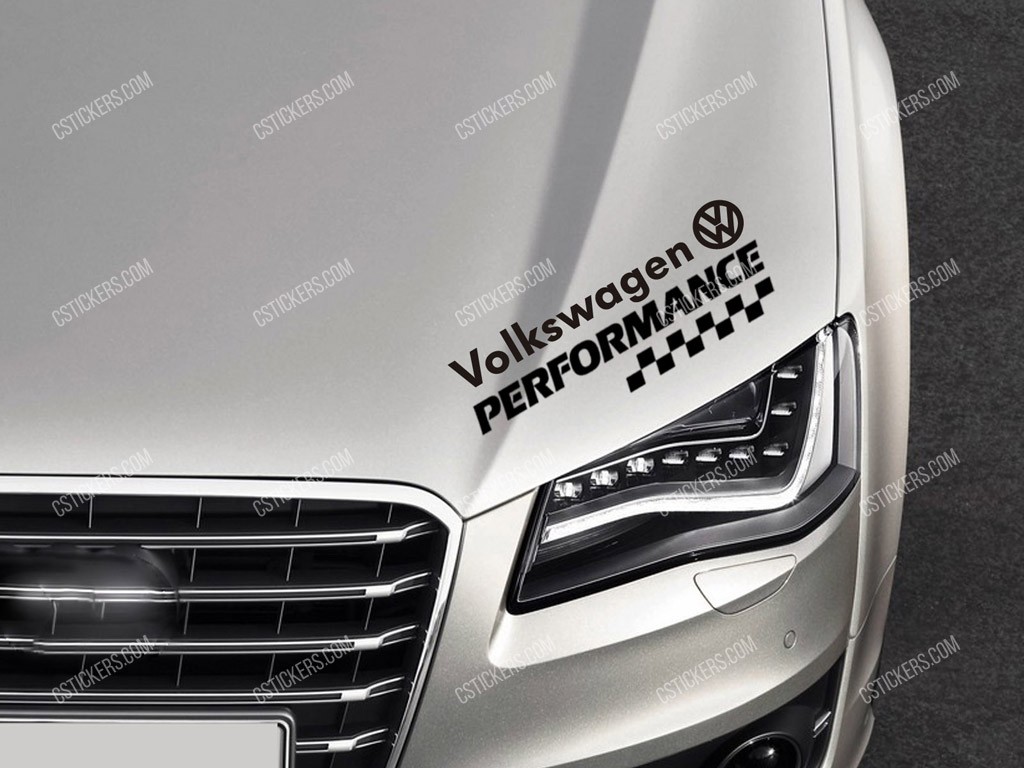 Volkswagen Performance Sticker for Bonnet